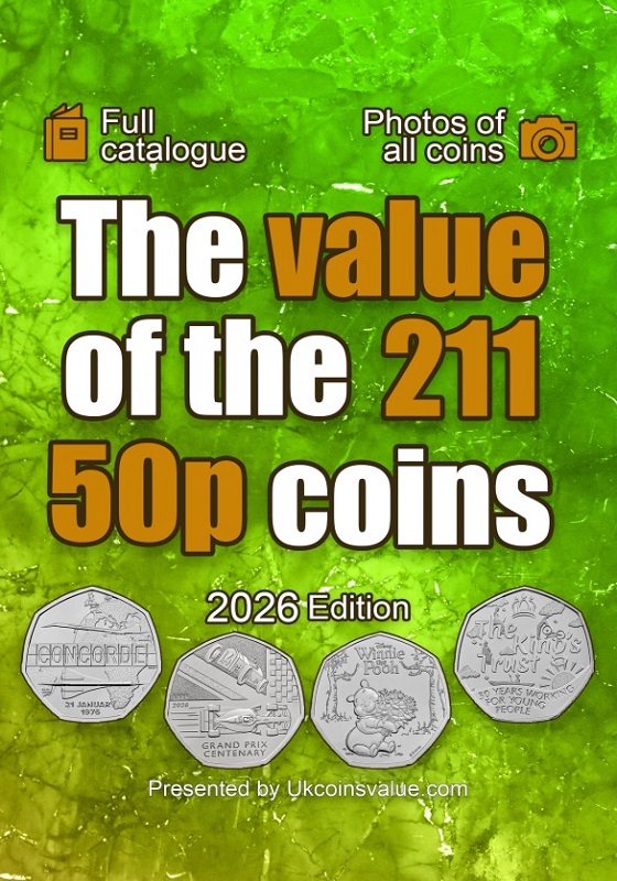 The value of the 211 50p coins book mini